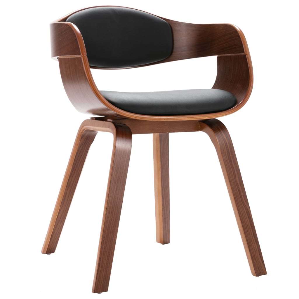 vidaXL Cadeiras jantar 4 pcs madeira curvada e couro artificial