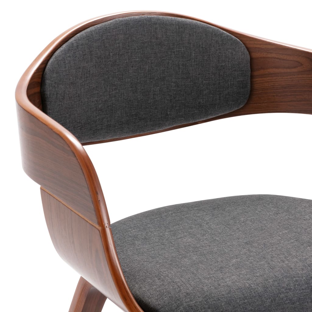 Jedálenské stoličky 6 ks ohýbané drevo a sivá látka