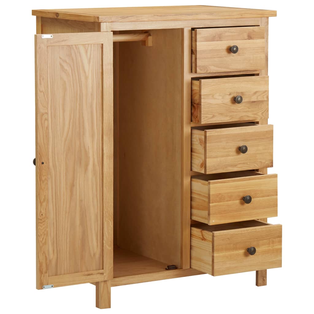 

vidaXL Kledingkast 76x52x105 cm massief eikenhout
