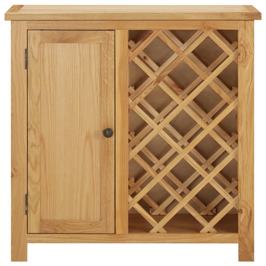 Weinschrank für 11 Flaschen 80 x 32 x 80 cm  Eiche Massivholz