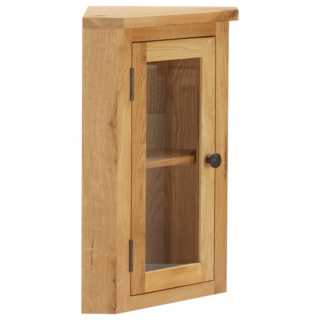 

vidaXL Hanghoekkast 45x28x60 cm massief eikenhout