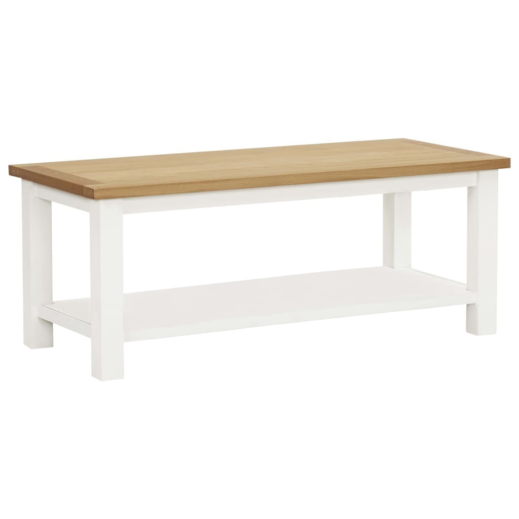 

vidaXL Coffee Table 43.3"x21.7"x15.7" Solid Oak Wood