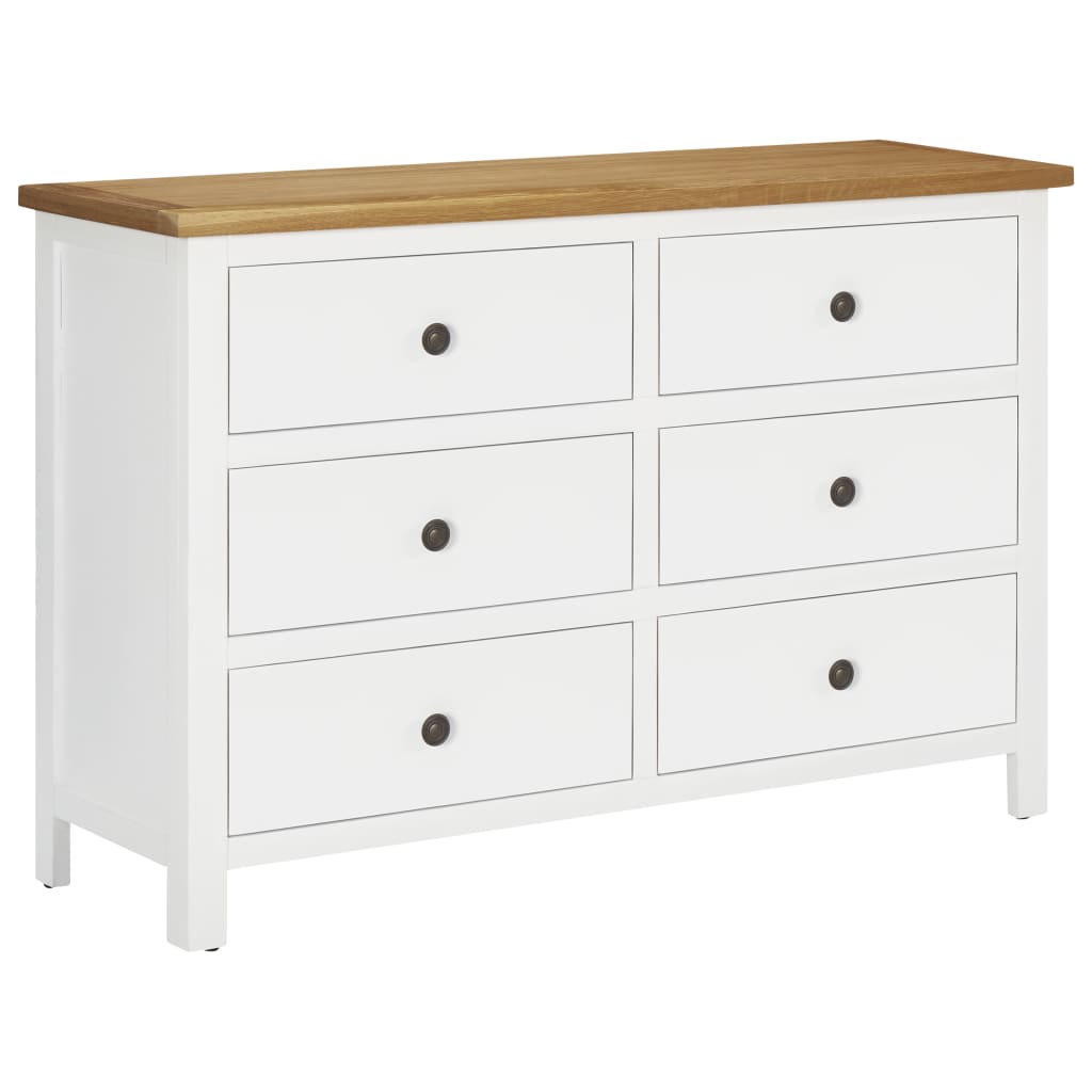 Chest of Drawers 105×33.5×73 cm Solid Oak Wood