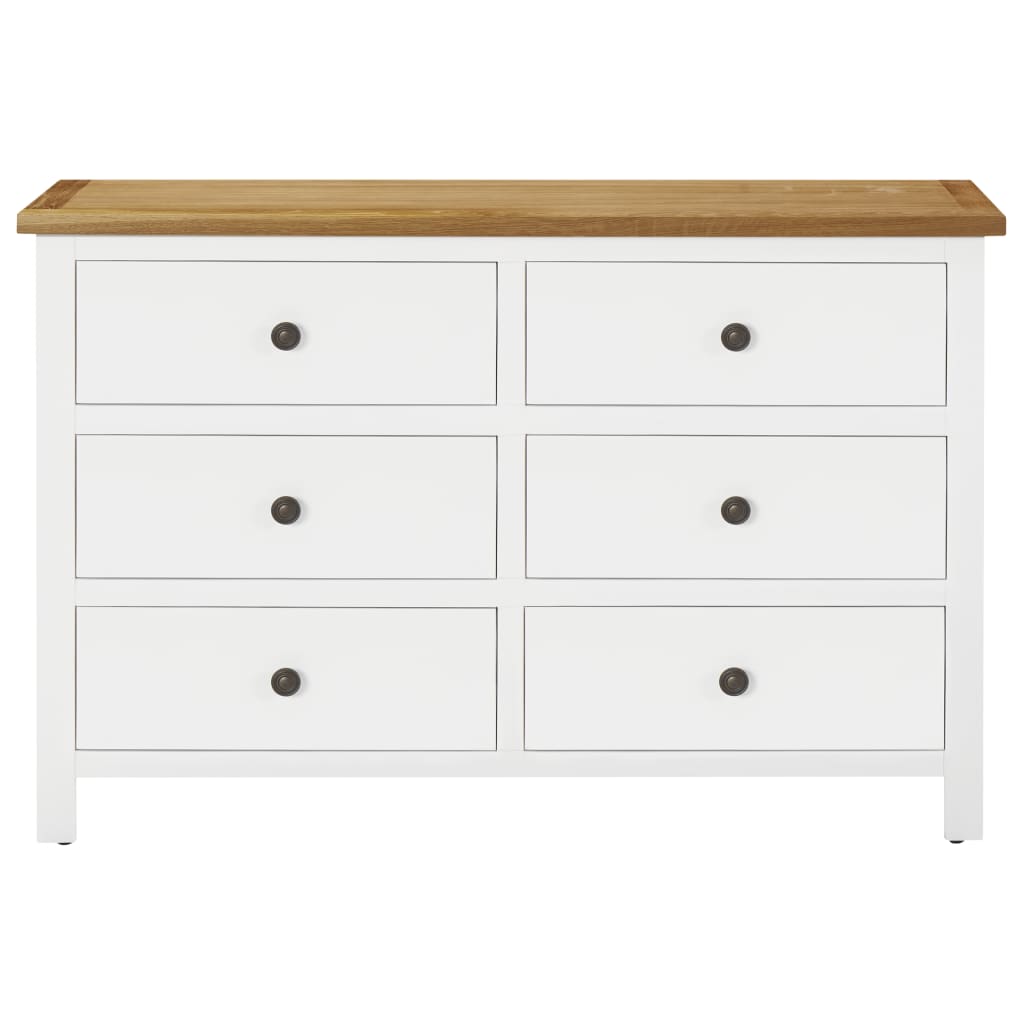 vidaXL Chest of Drawers 105x33.5x73 cm Solid Oak Wood