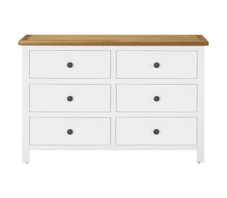 vidaXL Chest of Drawers 105x33.5x73 cm Solid Oak Wood