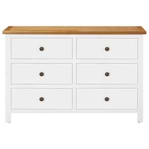 vidaXL Kommode 105x33,5x73 cm heltre eik