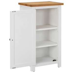 vidaXL Cupboard 45x32x85 cm Solid Oak Wood