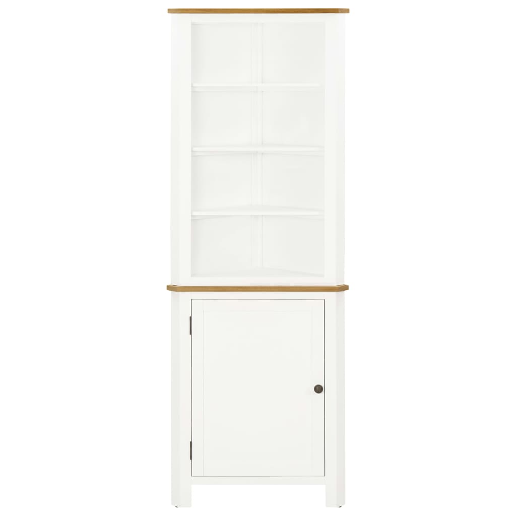 vidaXL Corner Cabinet 23.2"x14.2"x70.9" Solid Oak Wood