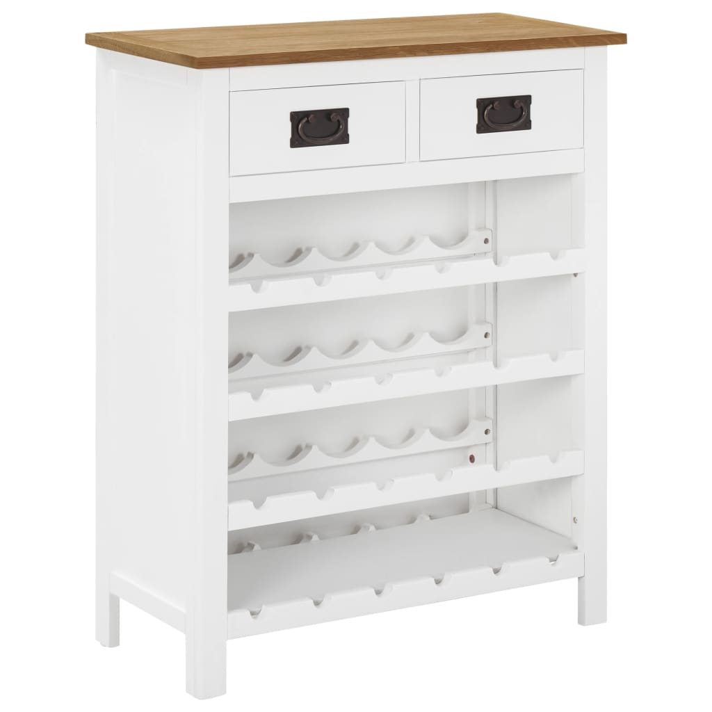 Mueble botellero de madera blanca An. 102 cm Comptoir des épices