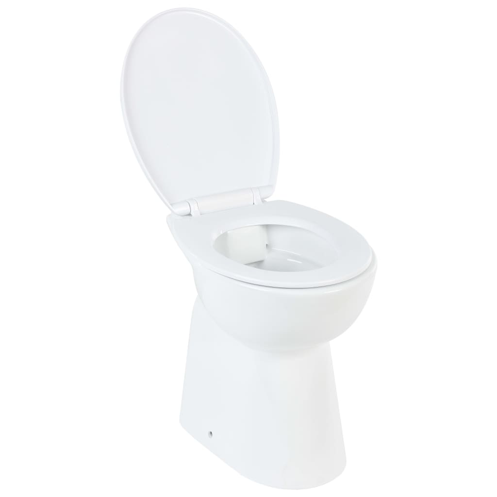 Vysoké WC bez okraje měkké zavírání o 7 cm vyšší keramika bílé