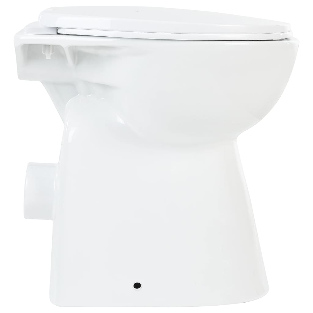 Fehér kerámia perem nélküli magas WC finoman záródó fedéllel 