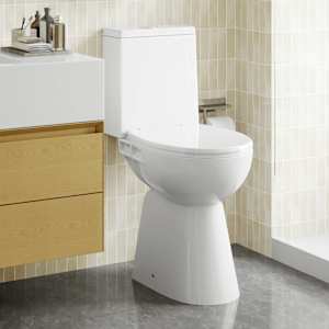 vidaXL &Auml;&auml;risteta WC-pott, 7 cm lisak&otilde;rgus, pehme sulgumine, valge keraamika