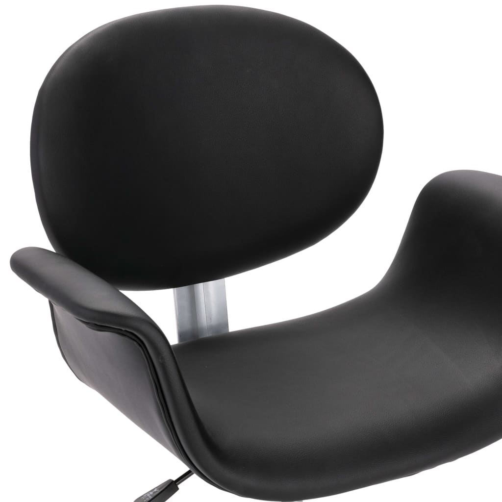 Okretna uredska stolica od umjetne kože crna