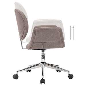 Otočná kancelářská židle taupe textil - obrázek 6