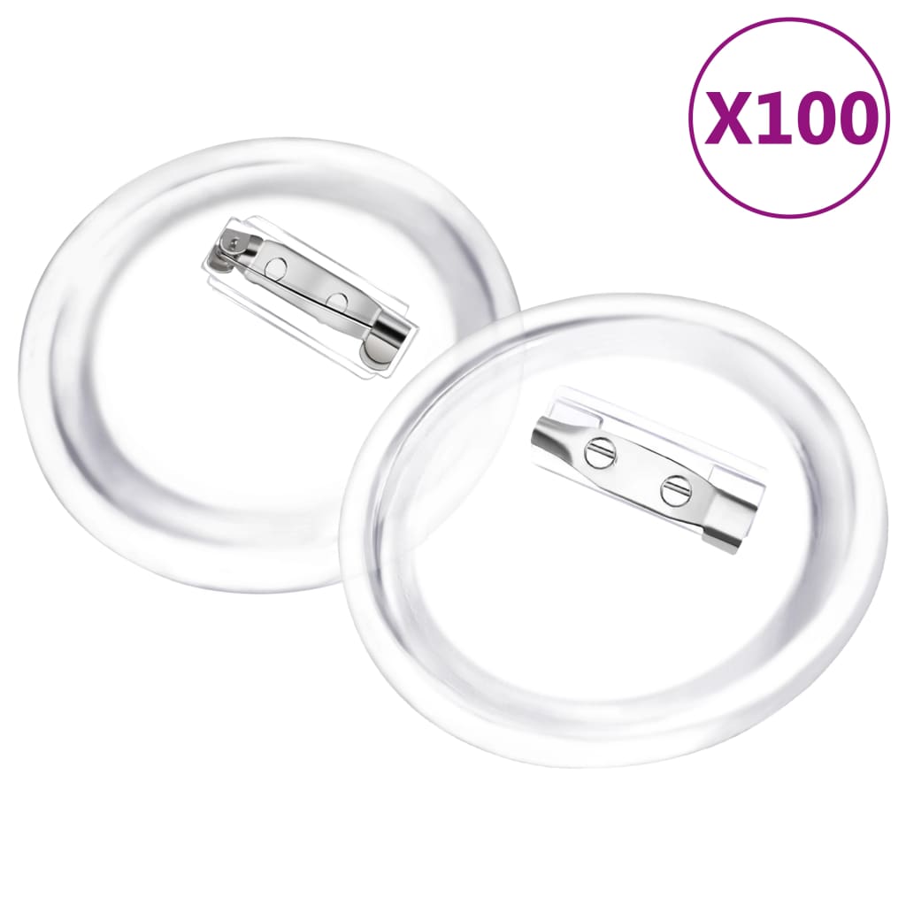 vidaXL Buttons met spelden 100 st 58 mm acryl