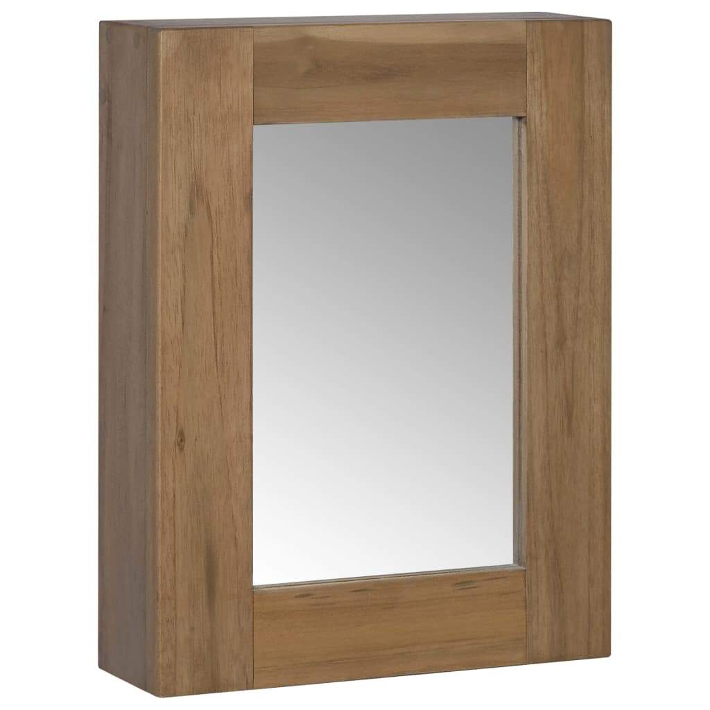 vidaXL Dulap cu oglindă, 30 x 10 x 40 cm, lemn masiv de tec vidaxl.ro