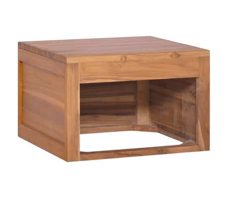 vidaXL Wall-mounted Bathroom Cabinet 45x45x30 cm Solid Teak Wood