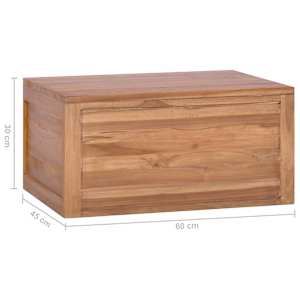 Nástěnná koupelnová skříňka 60x45x30 cm masivní teakové dřevo - obrázek 9