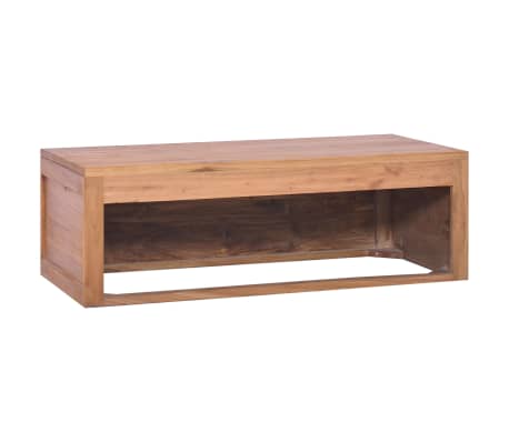 vidaXL Wall-mounted Bathroom Cabinet 90x45x30 cm Solid Teak Wood