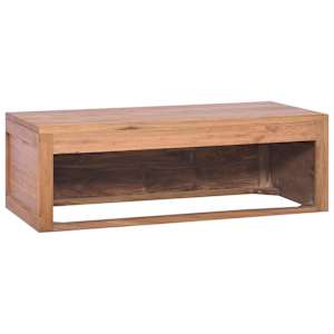 vidaXL Wall-mounted Bathroom Cabinet 90x45x30 cm Solid Teak Wood