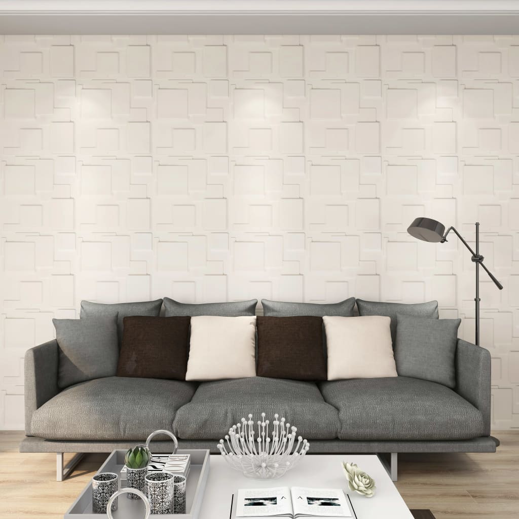 vidaXL Seinäpaneelit 12 kpl kolmiulotteinen 0,5×0,5 m 3 m²