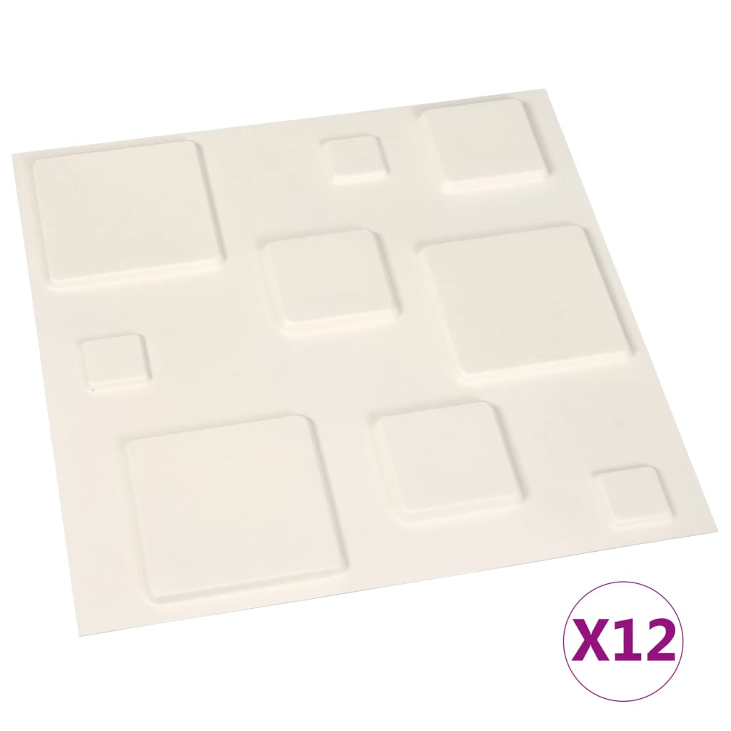 vidaXL Wandpanelen 12 st 3D 3 m² 0,5x0,5 m