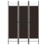  vidaXL barna 3 paneles paraván 120 x 180 cm termék 2. képe