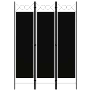 Paravan 3-delni črn 120x180 cm