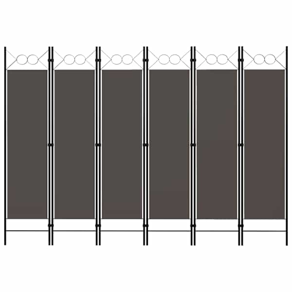 vidaXL 6 paneeliga ruumijagaja, antratsiithall, 240 x 180 cm
