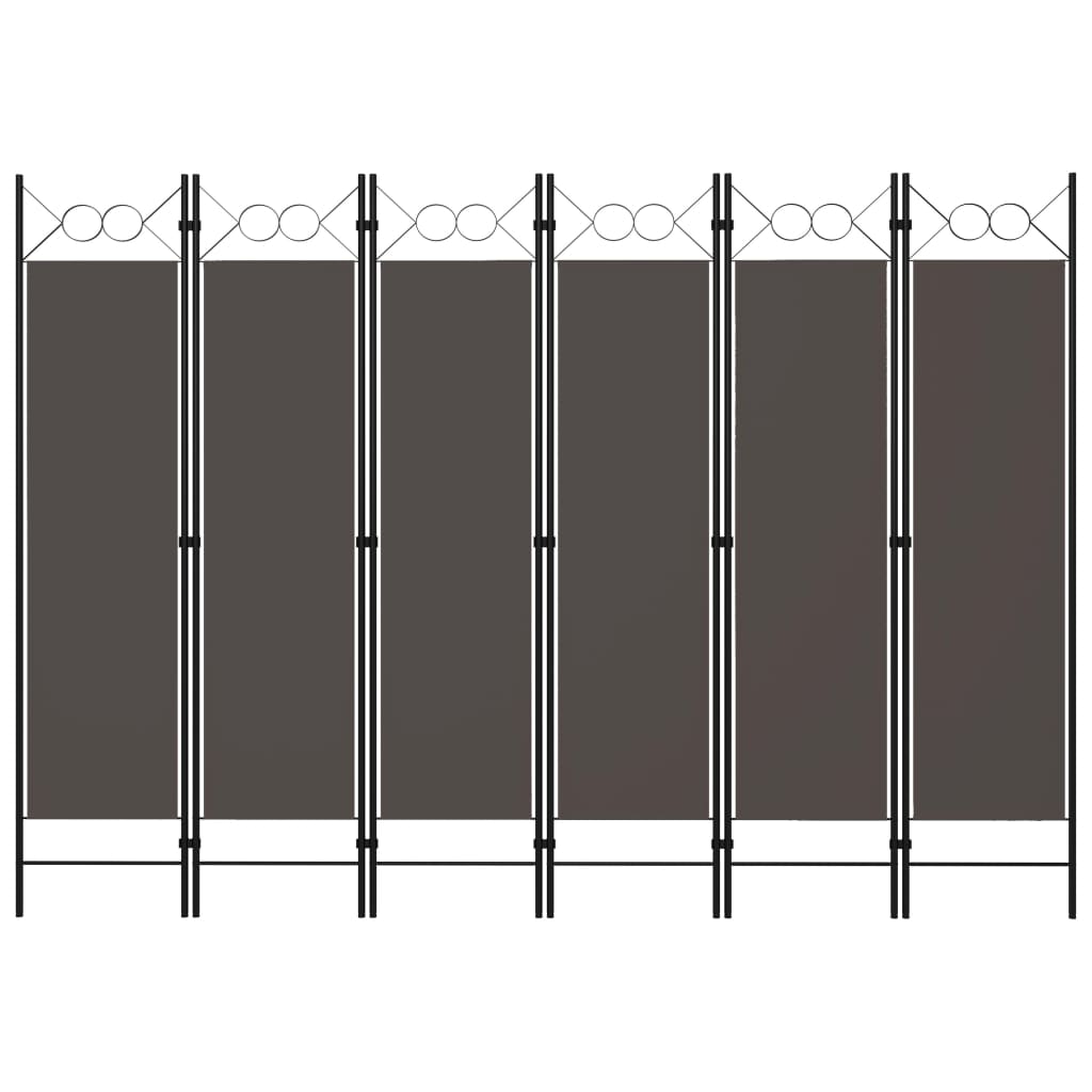 vidaXL 6-Paneelinen tilanjakaja 240×180 cm antrasiitti