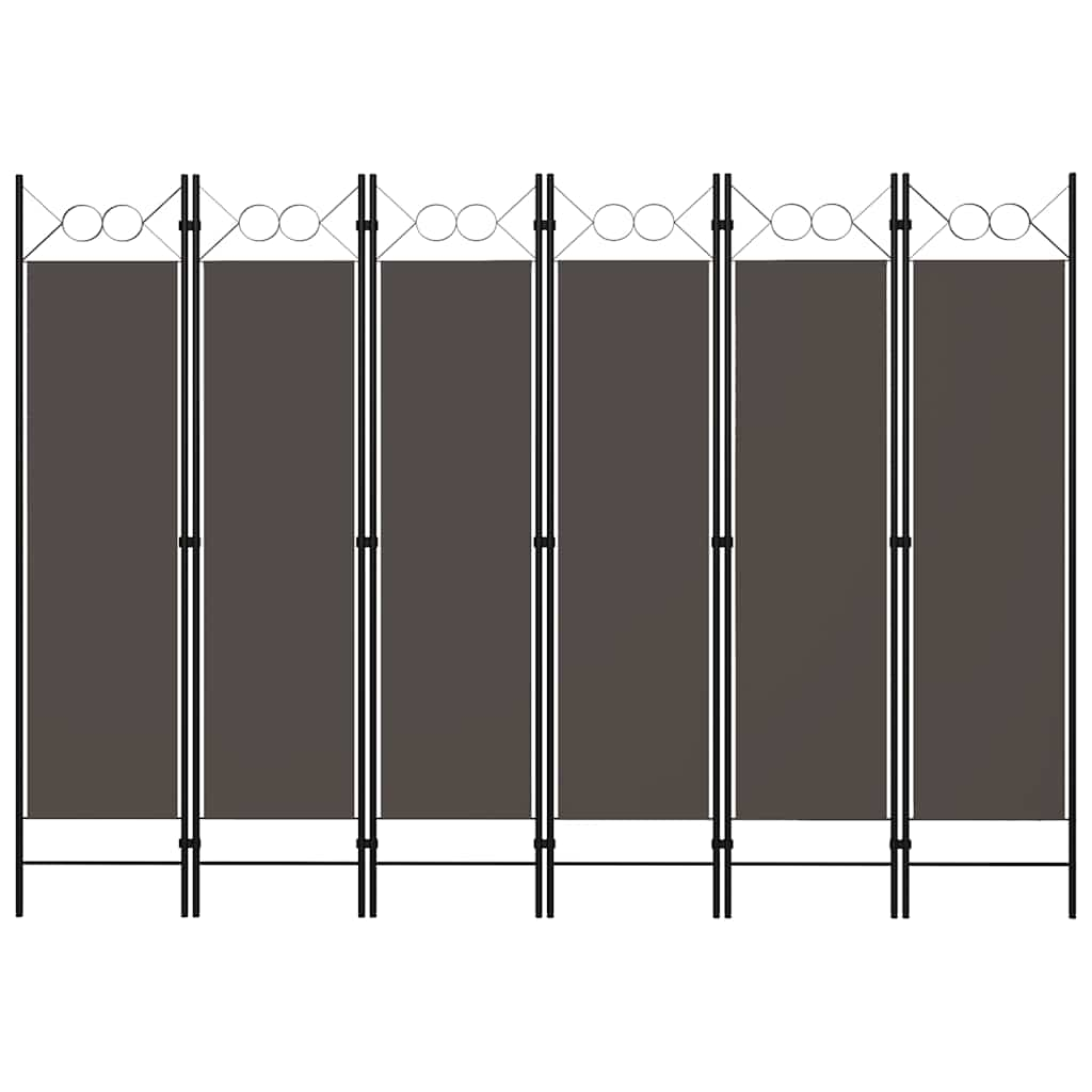 vidaXL Paravan 6-delni antraciten 240x180 cm