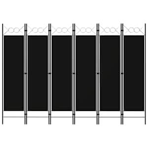 Paravan 6-delni črn 240x180 cm