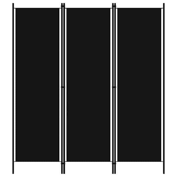 vidaXL 3 paneeliga ruumijagaja, must, 150 x 180 cm