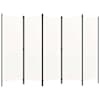vidaXL 5 paneeliga ruumijagaja, valge, 250 x 180 cm