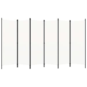 vidaXL 6 paneeliga ruumijagaja, valge, 300 x 180 cm