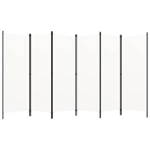 Paravan 6-delni bel 300x180 cm