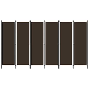 Paravan 6-delni rjav 300x180 cm