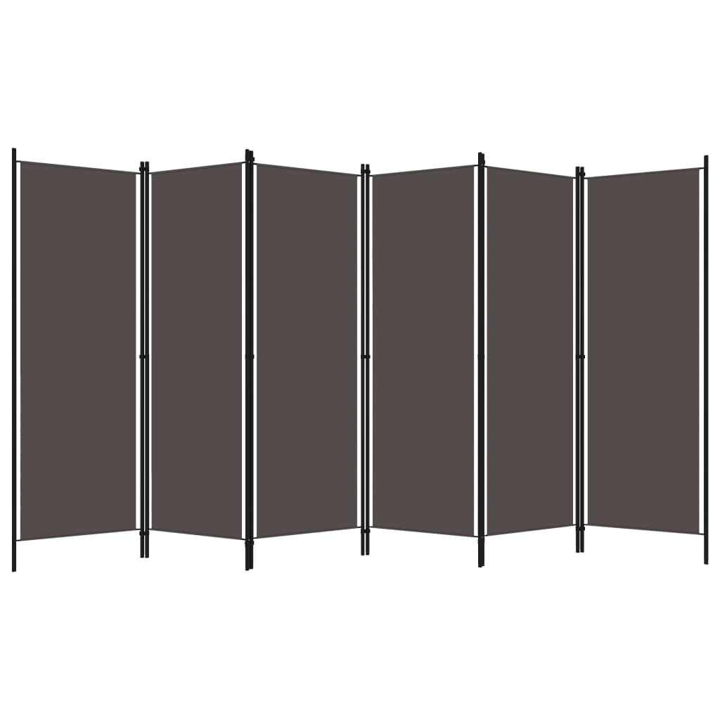 vidaXL Paravan de cameră cu 6 panouri, antracit, 300 x 180 cm 