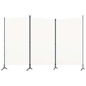 vidaXL 3 paneeliga ruumijagaja, valge, 260 x 180 cm, kangas
