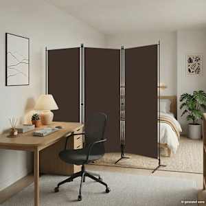 Paravan 3-delni rjav 260x180 cm