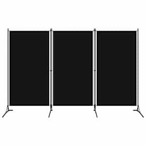 vidaXL 3 paneeliga ruumijagaja, must, 260 x 180 cm