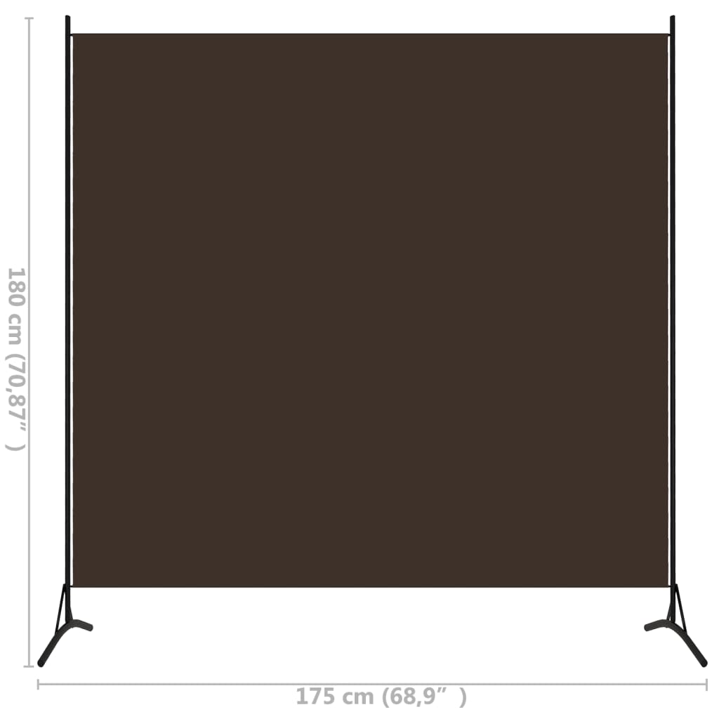  1-panelový paraván hnedý 175x180 cm