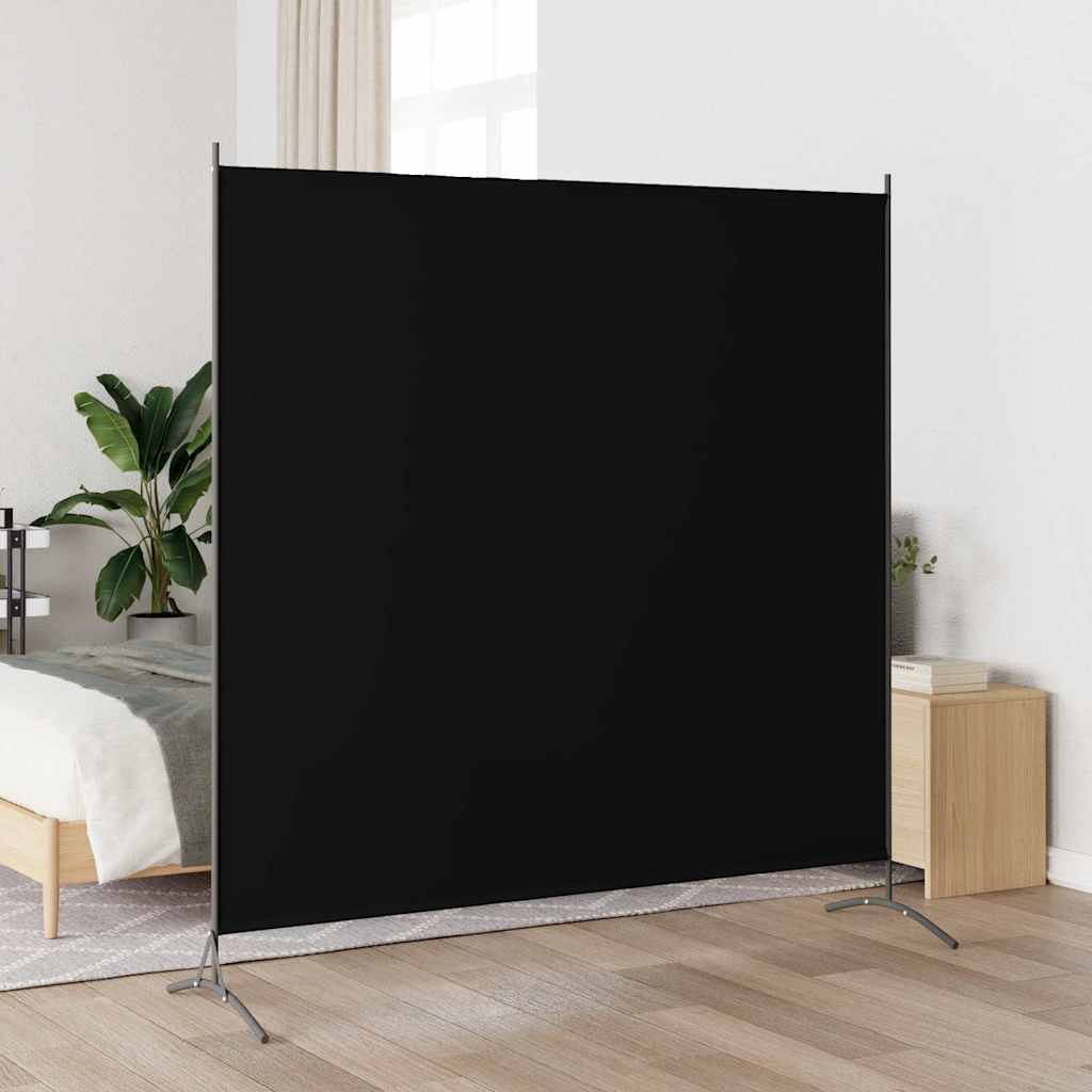 Rumdeler i stof 175 × 180 cm - sort privatlivsskærm