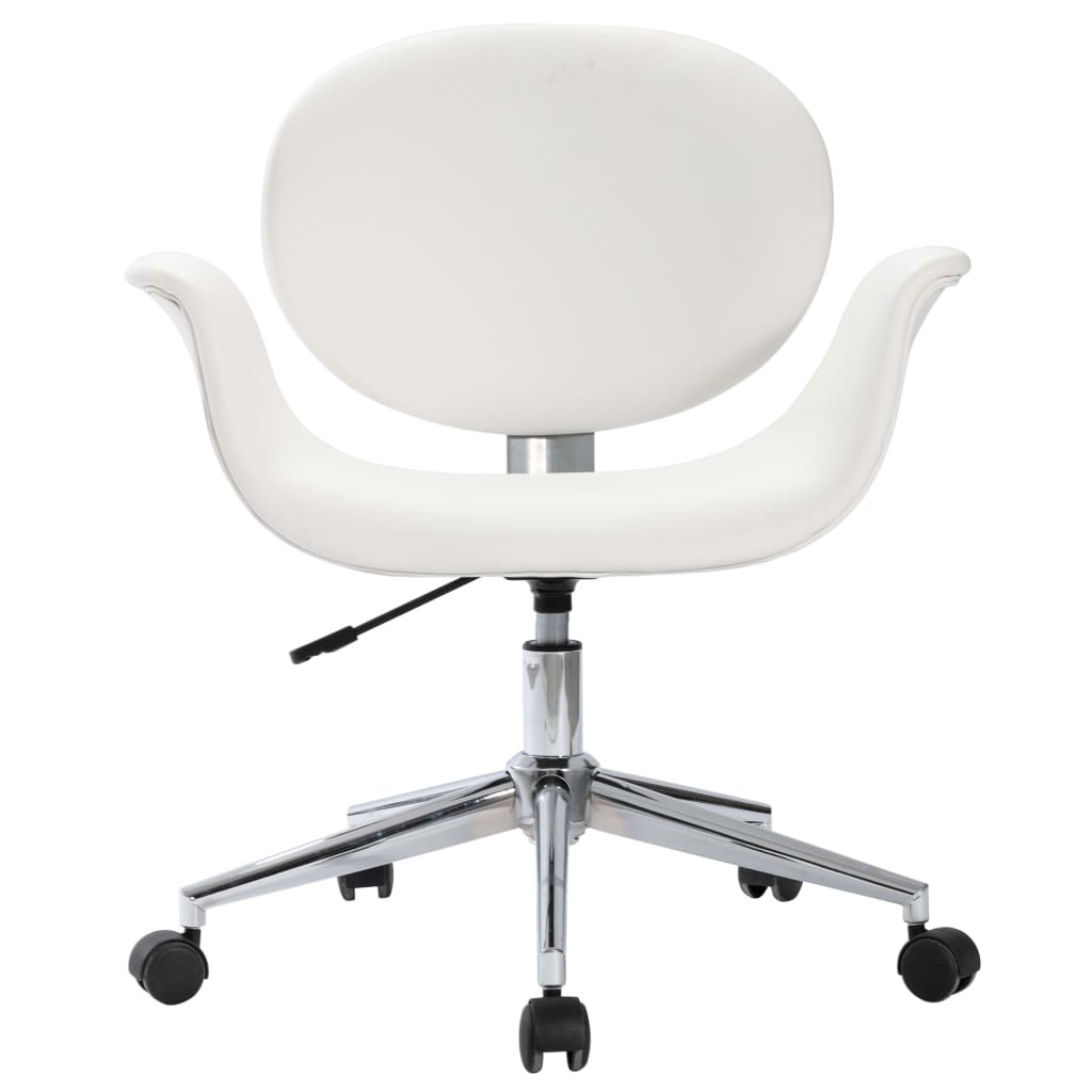 

vidaXL Eetkamerstoelen draaibaar 2 st kunstleer wit