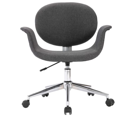 vidaXL Obrotowe krzesła stołowe, 4 szt., szare, obite tkaniną