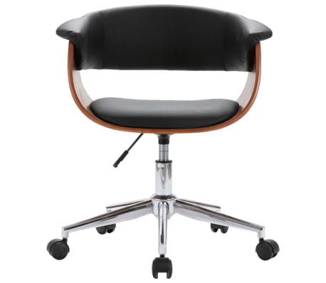 vidaXL Chaises pivotantes &agrave; manger lot de 2 noir similicuir