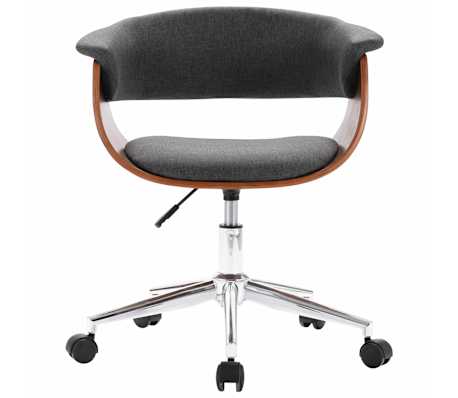vidaXL Cadeiras de jantar girat&oacute;rias 4 pcs tecido cinzento