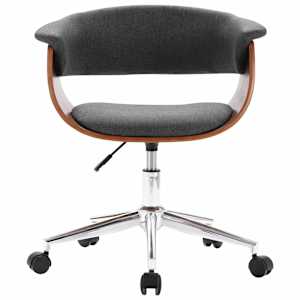 vidaXL Cadeiras de jantar girat&oacute;rias 4 pcs tecido cinzento