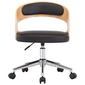 vidaXL Chaises pivotantes &agrave; manger lot de 4 bois courb&eacute; et similicuir