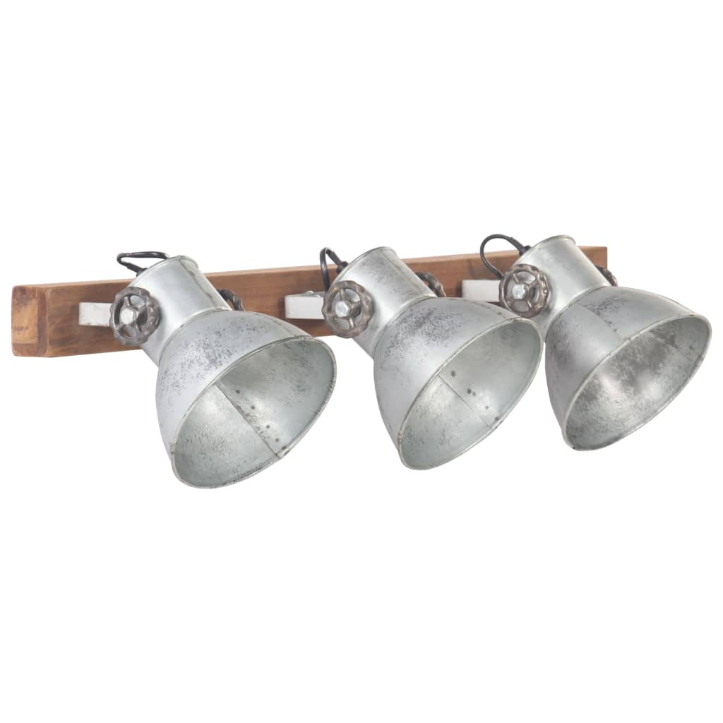 vidaXL Industrial Wall Lamp Silver 65x25 cm E27